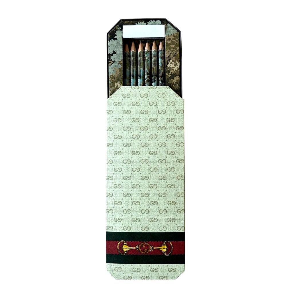 Gucci Pencil Set in Gift Box 6pc Luxury Couture Gift New - Picture 2 of 16